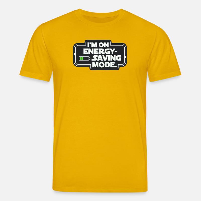 I'm On Energy-Saving Mode - Stanley/Stella Unisex Bio-T-Shirt CREATOR  - Spektralgelb