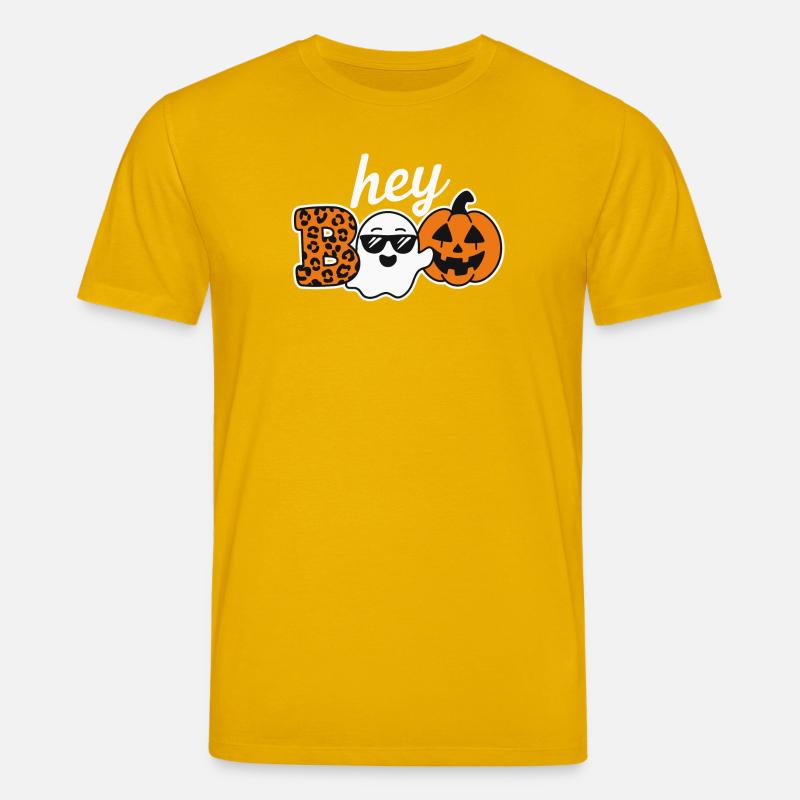 Hey Boo Halloween Leopard Ghost - Stanley/Stella Unisex Bio-T-Shirt CREATOR  - Spektralgelb