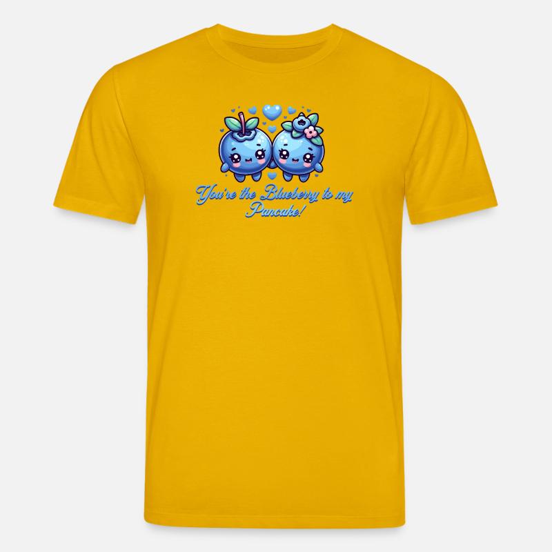 Design mignon avec des myrtilles - T-shirt bio CREATOR Stanley/Stella Unisexe - jaune spectre
