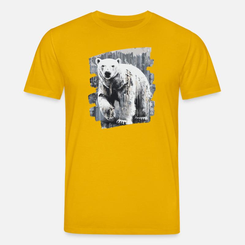 Eisbär Graffiti Sprayer - Stanley/Stella Unisex Bio-T-Shirt CREATOR  - Spektralgelb