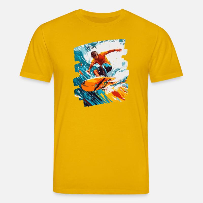 Surfeur Surf Planche de surf Surf - T-shirt bio CREATOR Stanley/Stella Unisexe - jaune spectre