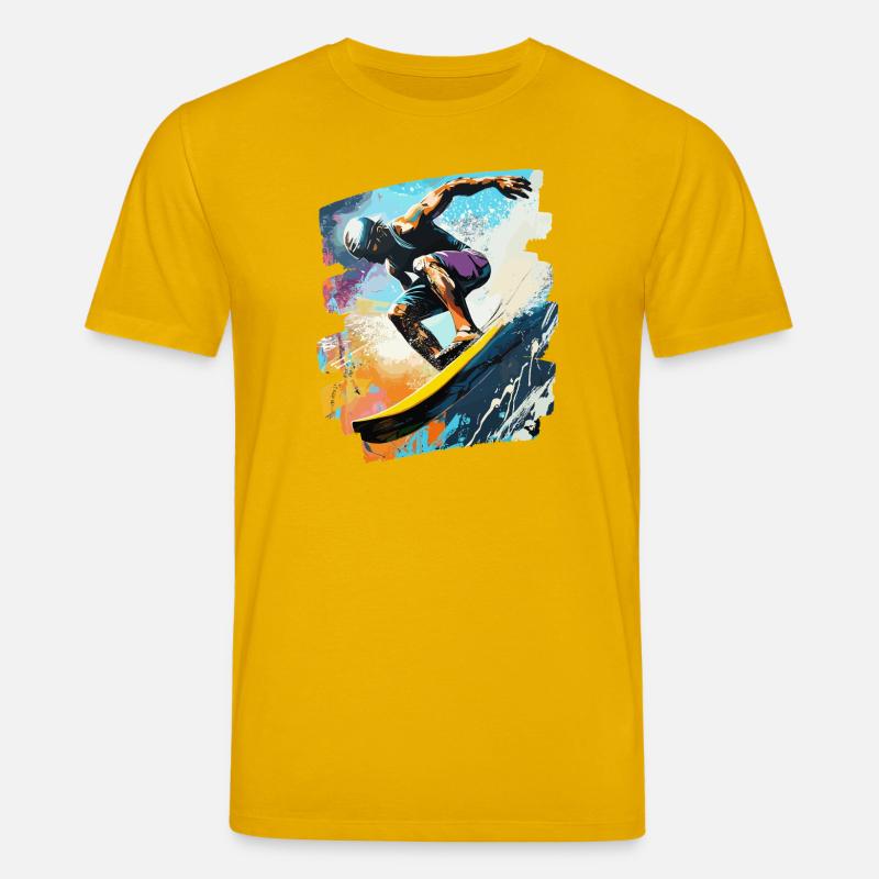 Surfeur Surf Planche de surf Surf - T-shirt bio CREATOR Stanley/Stella Unisexe - jaune spectre