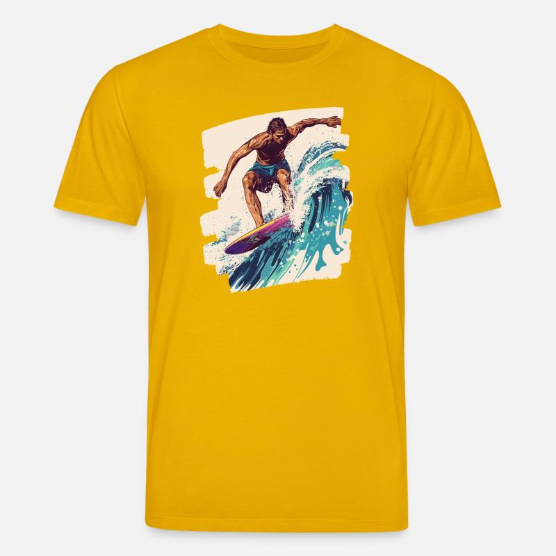 Surfeur Surf Planche de surf Surf - T-shirt bio CREATOR Stanley/Stella Unisexe - jaune spectre