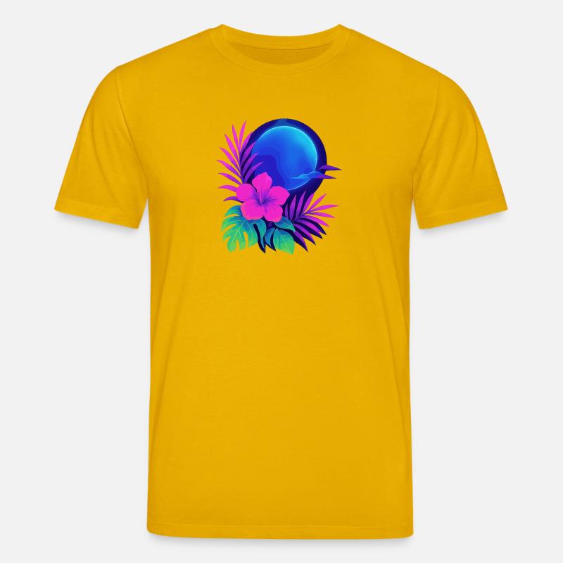 Neon Tropic Moon - Stanley/Stella CREATOR Unisex Organic T-Shirt - spectra yellow