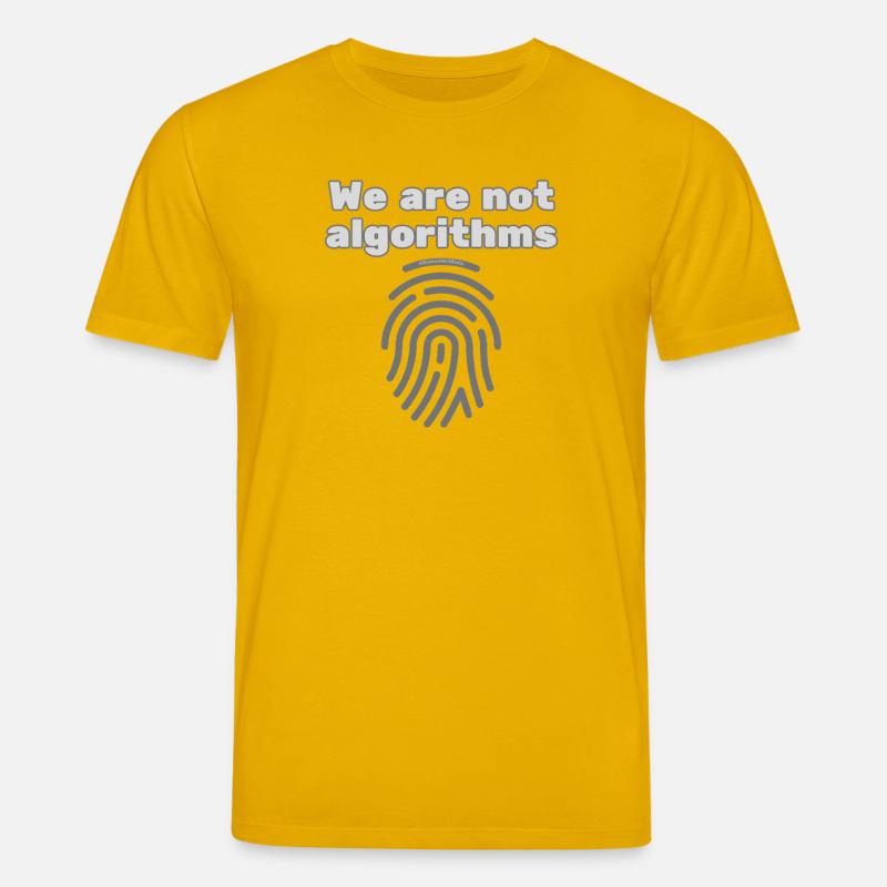 Mensch statt Algorithmus – Statement T-Shirt - Stanley/Stella Unisex Bio-T-Shirt CREATOR  - Spektralgelb