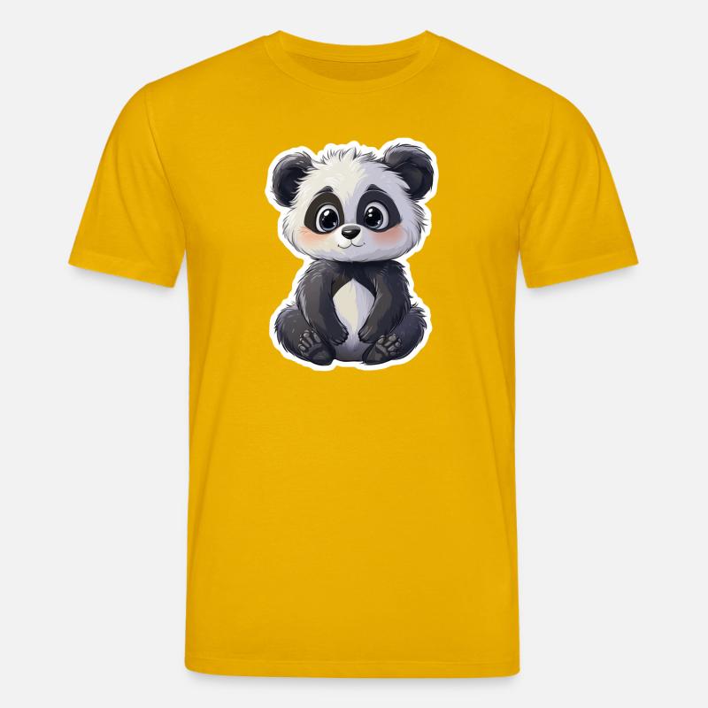 Ours panda mignon - T-shirt bio CREATOR Stanley/Stella Unisexe - jaune spectre