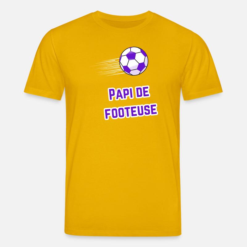 Tee-Shirt Papi Supporter footeuse - T-shirt bio CREATOR Stanley/Stella Unisexe - jaune spectre
