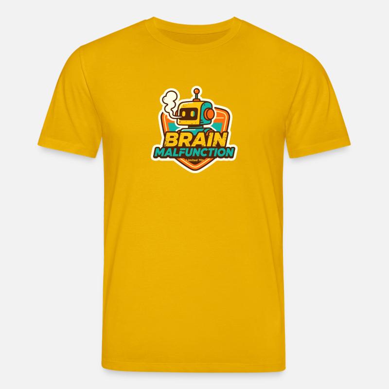 Dysfonctionnement cérébral Conception de robot rétro - T-shirt bio CREATOR Stanley/Stella Unisexe - jaune spectre