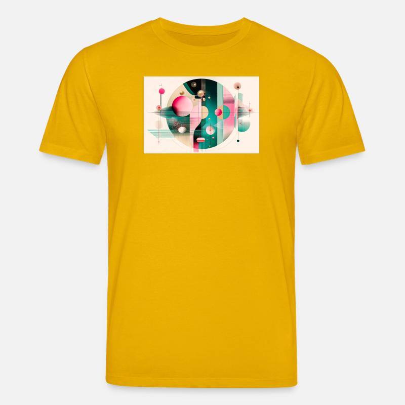 Abstrakte Komposition mit Farbflug - Stanley/Stella Unisex Bio-T-Shirt CREATOR  - Spektralgelb