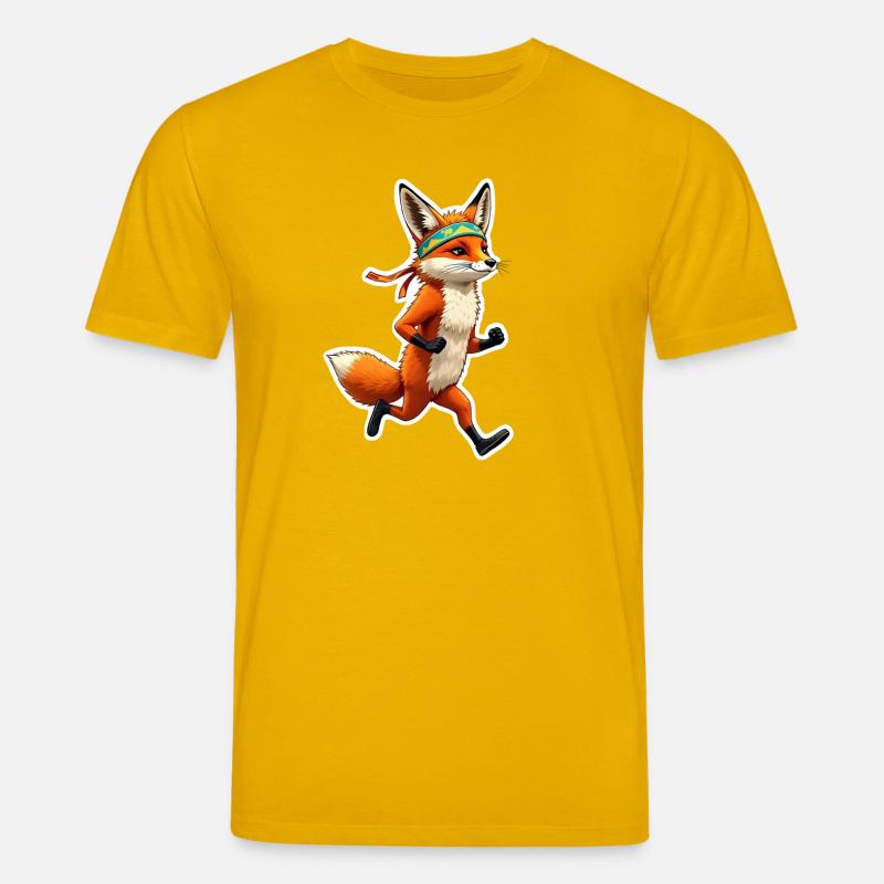 Let´s run, Fox - Stanley/Stella Unisex Bio-T-Shirt CREATOR  - Spektralgelb