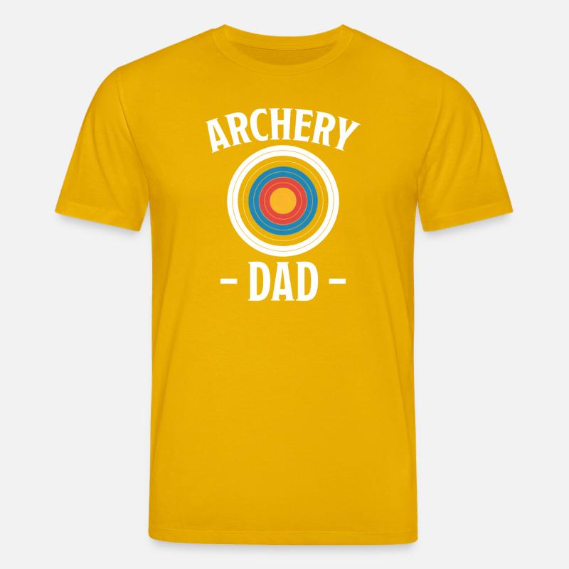 Bogenschießen Spruch Papa Bogenschießen Geschenk - Stanley/Stella Unisex Bio-T-Shirt CREATOR  - Spektralgelb