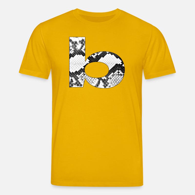 Schlangenleder-Muster Buchstabe b - Stanley/Stella Unisex Bio-T-Shirt CREATOR  - Spektralgelb