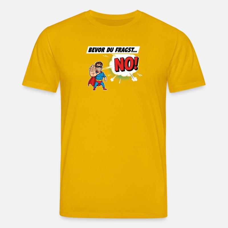 Superheldischer Warnhinweis Comic Design - Stanley/Stella Unisex Bio-T-Shirt CREATOR  - Spektralgelb