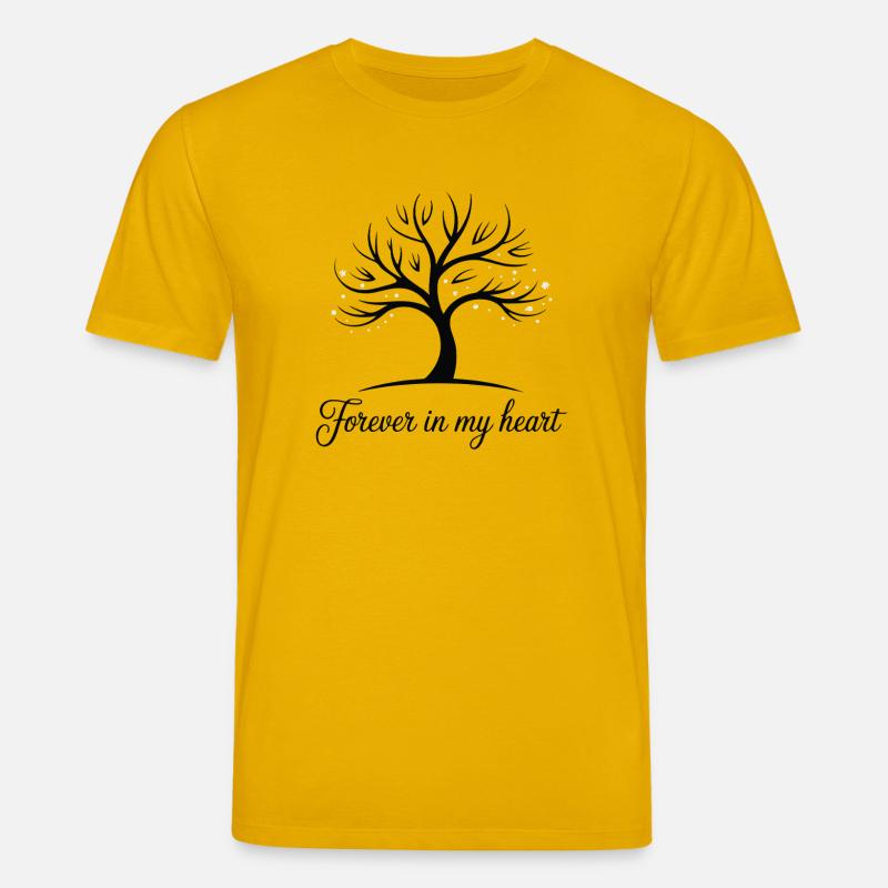 Conception d'arbre de cœur éternel - T-shirt bio CREATOR Stanley/Stella Unisexe - jaune spectre