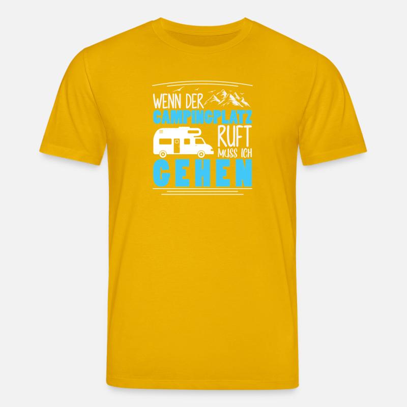 Camper Camping Wohnwagen Spruch - Stanley/Stella Unisex Bio-T-Shirt CREATOR  - Spektralgelb