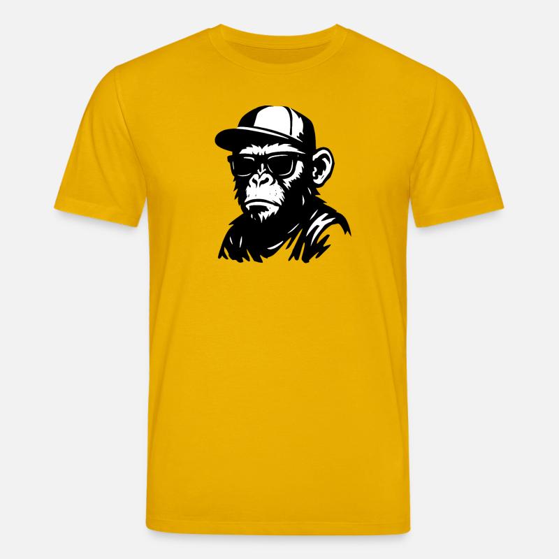Conception de graffiti de singe urbain - T-shirt bio CREATOR Stanley/Stella Unisexe - jaune spectre