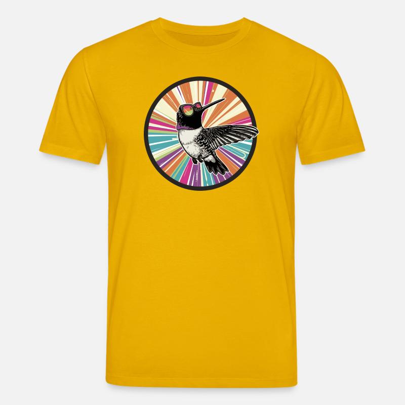 Vibranter Kolibri mit Farbexplosion - Stanley/Stella Unisex Bio-T-Shirt CREATOR  - Spektralgelb