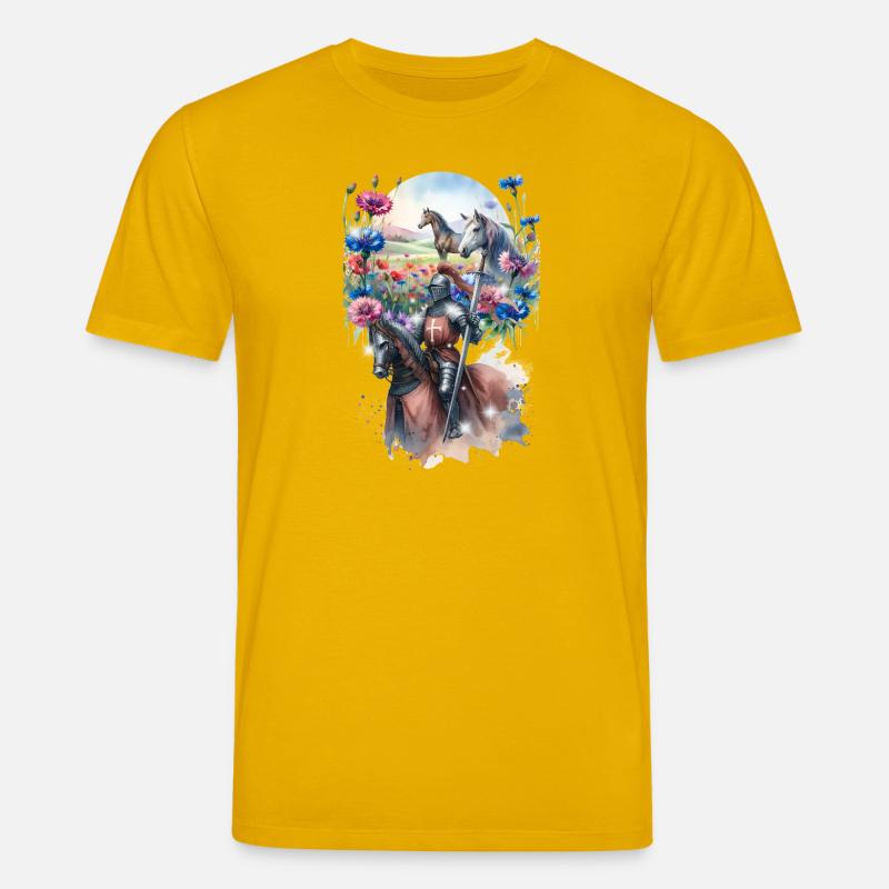 Ritter Märchen Pferd Kinder Mittelalter - Stanley/Stella Unisex Bio-T-Shirt CREATOR - Spektralgelb