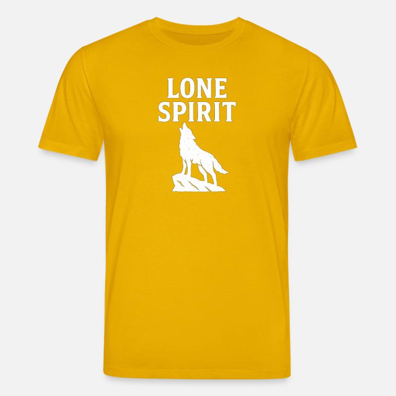 Design des einsamen Wolfsgeistes - Stanley/Stella Unisex Bio-T-Shirt CREATOR  - Spektralgelb
