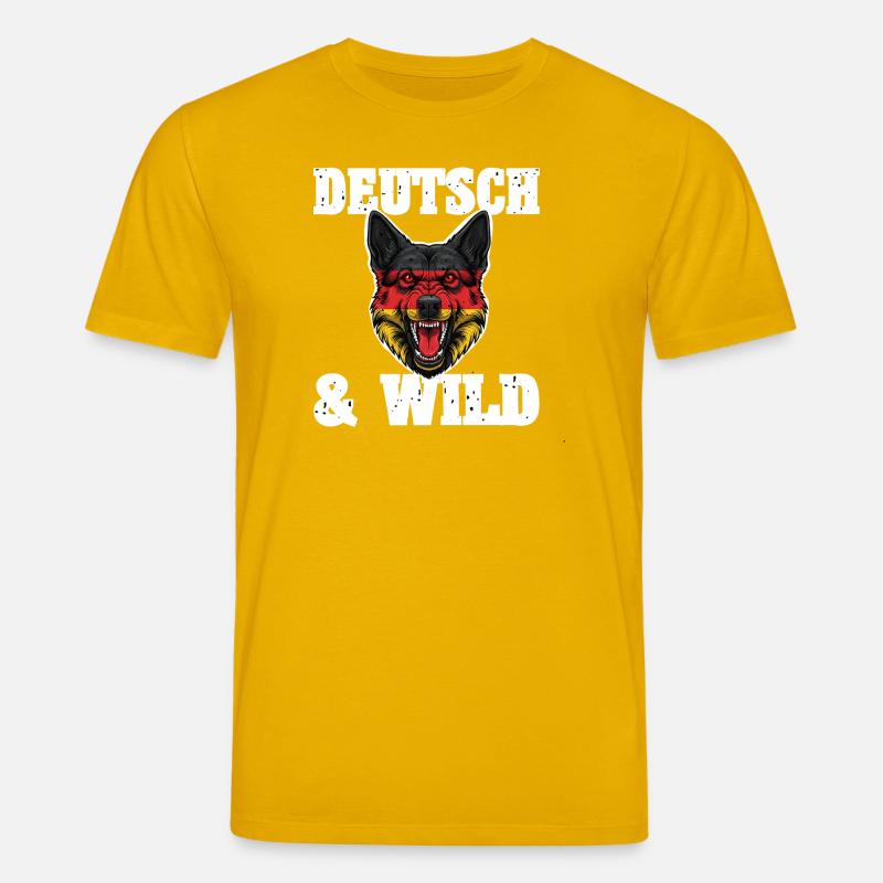 Wilder Schäferhund - Stanley/Stella Unisex Bio-T-Shirt CREATOR  - Spektralgelb