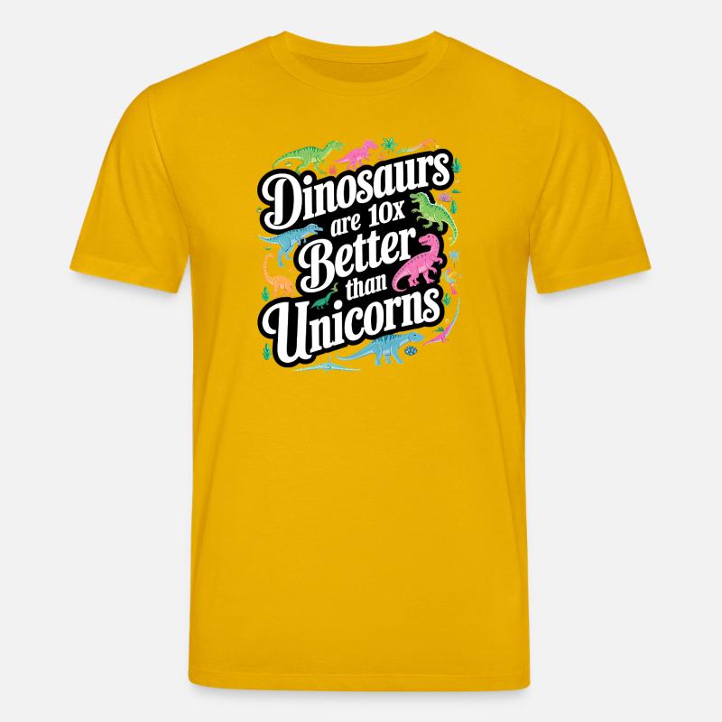 Dinosaurier überstrahlen Einhörner hell - Stanley/Stella Unisex Bio-T-Shirt CREATOR  - Spektralgelb
