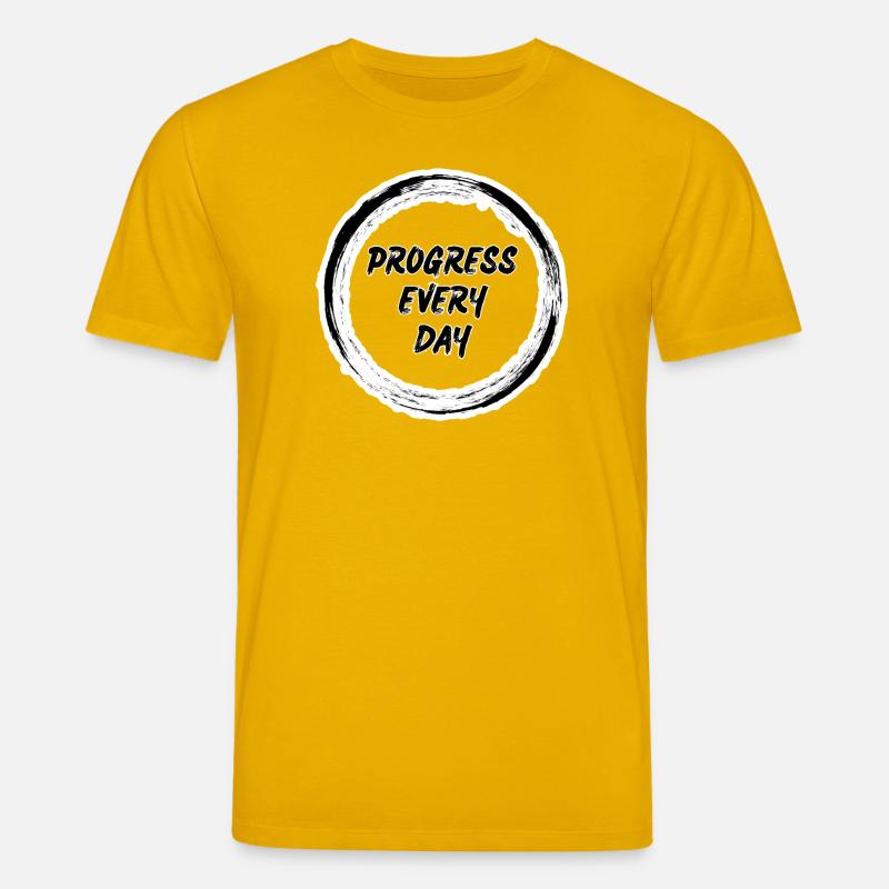 Cercle Zen Progrès Tous Les Jours - T-shirt bio CREATOR Stanley/Stella Unisexe - jaune spectre
