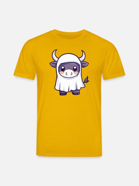 Bull Halloween Ghost - Stanley/Stella CREATOR Unisex Organic T-Shirt - spectra yellow