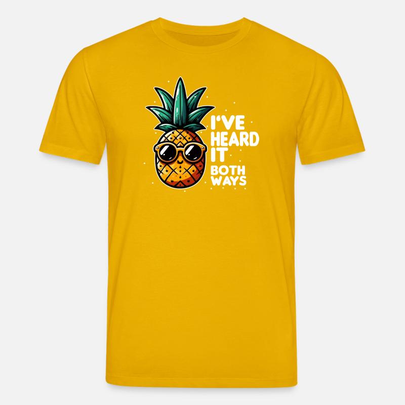 Ananas-Slogan mit doppelter Bedeutung - Stanley/Stella Unisex Bio-T-Shirt CREATOR - Spektralgelb