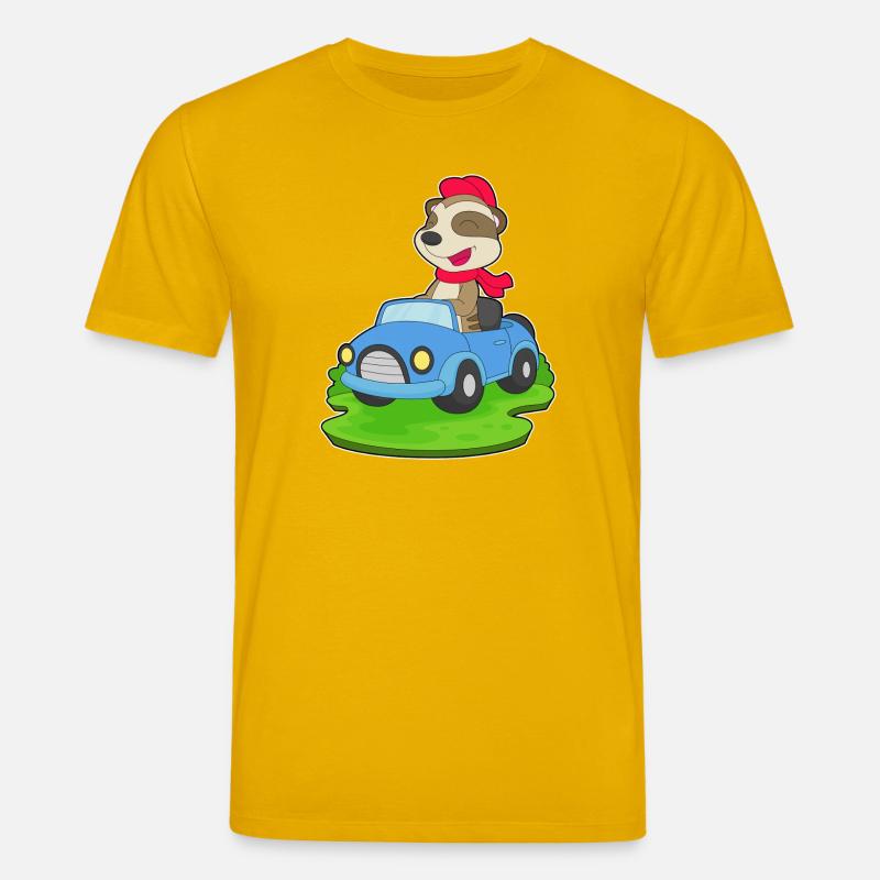 Erdmännchen Auto - Stanley/Stella Unisex Bio-T-Shirt CREATOR  - Spektralgelb