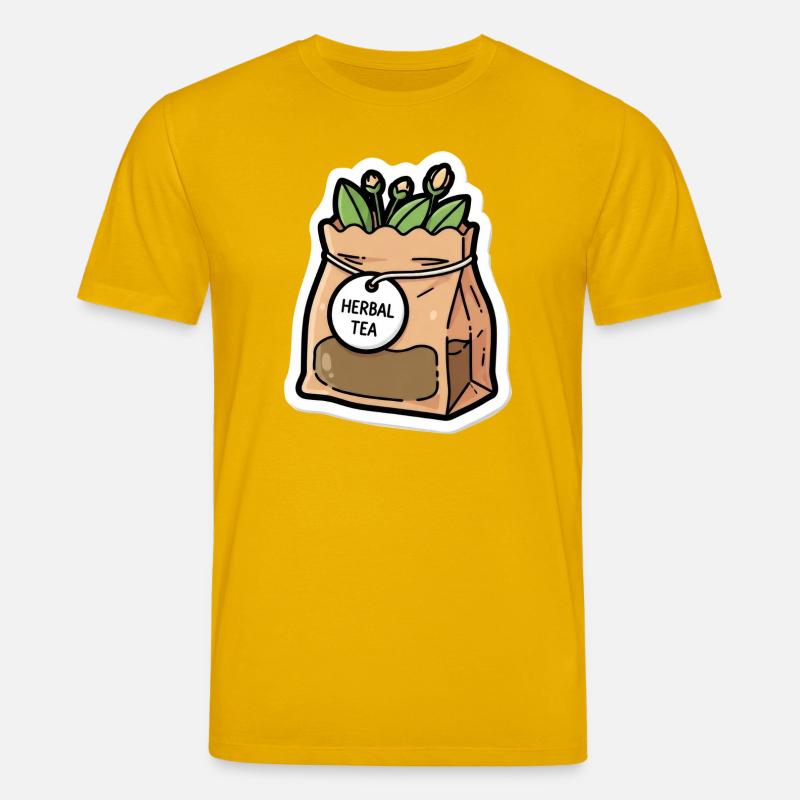 Kräutertee Beutel Pflanzenszene - Stanley/Stella Unisex Bio-T-Shirt CREATOR - Spektralgelb