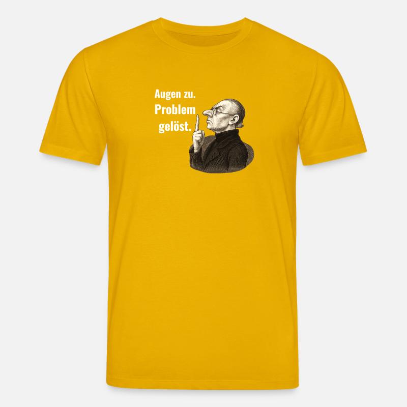 Close your eyes – problem solved. - Stanley/Stella CREATOR Unisex Organic T-Shirt - spectra yellow