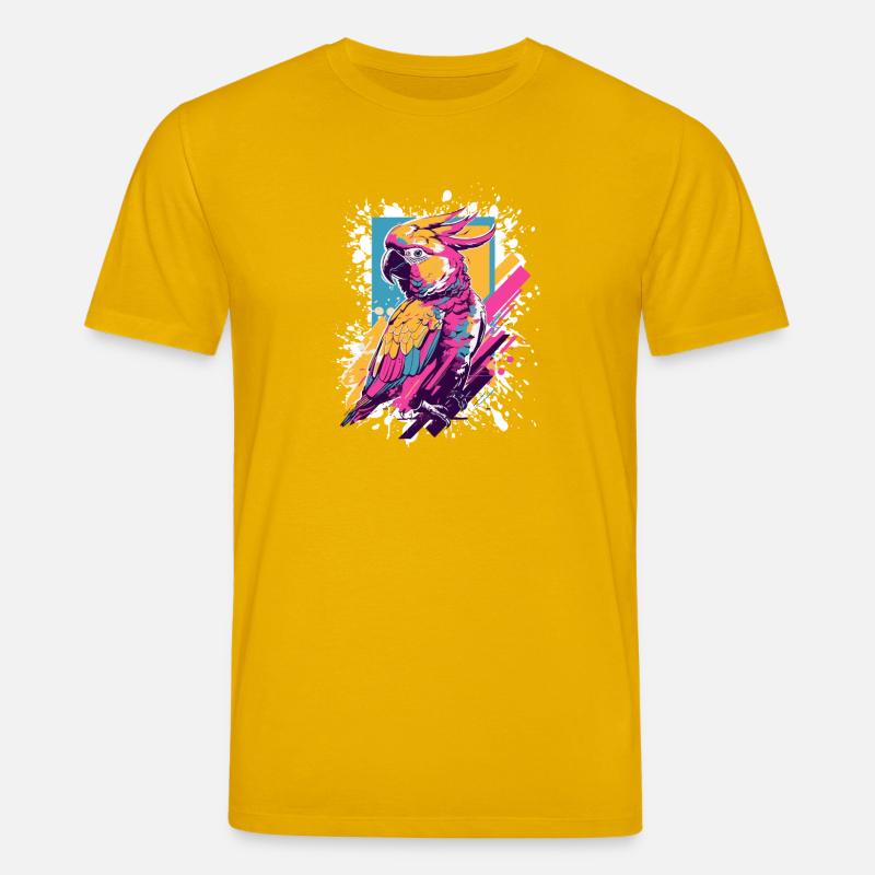 Neon Papagei Farbexplosion - Stanley/Stella Unisex Bio-T-Shirt CREATOR  - Spektralgelb