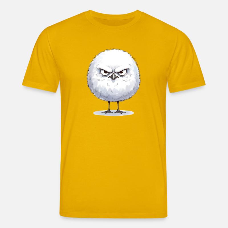 Grimmige runde Möwe  - Stanley/Stella Unisex Bio-T-Shirt CREATOR  - Spektralgelb