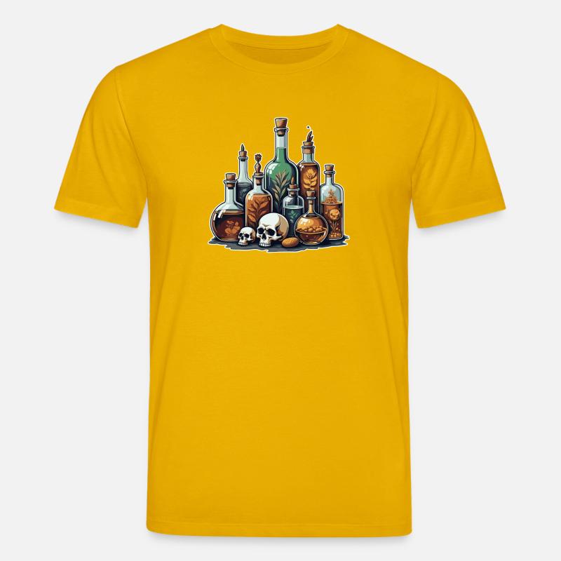 Alchemie Fläschchen Schädel Design - Stanley/Stella Unisex Bio-T-Shirt CREATOR  - Spektralgelb
