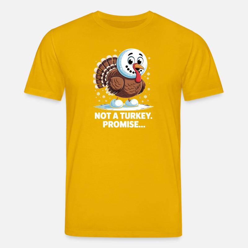 Pas de dinde pour le dîner - T-shirt bio CREATOR Stanley/Stella Unisexe - jaune spectre