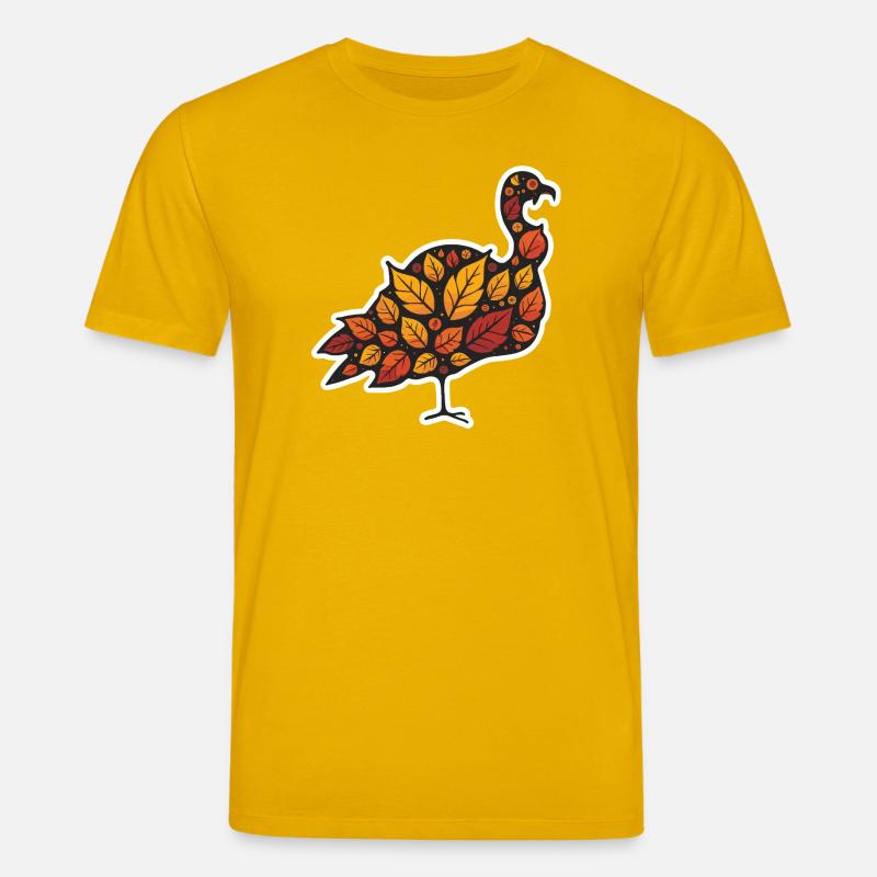 Herbstblatt Truthahn - Stanley/Stella Unisex Bio-T-Shirt CREATOR  - Spektralgelb