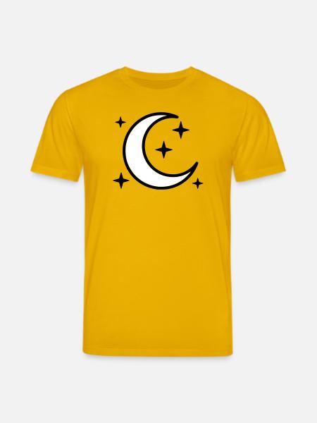 Crescent Moon & Stars | Magic Night - Stanley/Stella CREATOR Unisex Organic T-Shirt - spectra yellow