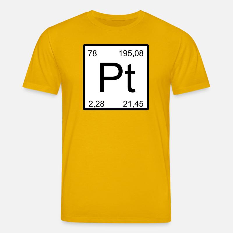 Platinum Pt Element Typog - T-shirt bio CREATOR Stanley/Stella Unisexe - jaune spectre