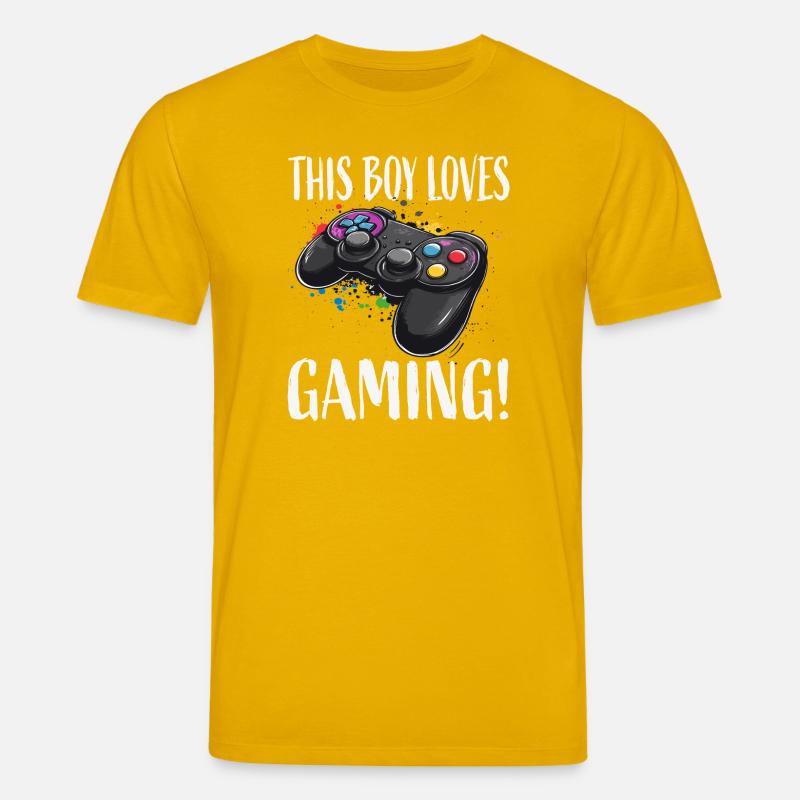 Junge liebt Gaming Controller - Stanley/Stella Unisex Bio-T-Shirt CREATOR  - Spektralgelb