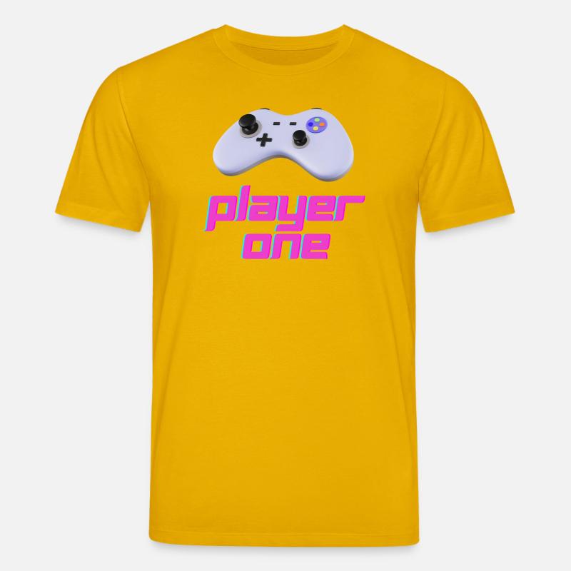 Neon Retro Controller Spieler Eins - Stanley/Stella Unisex Bio-T-Shirt CREATOR  - Spektralgelb