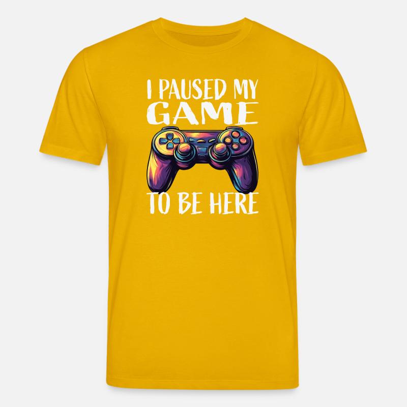 Jeu en pause : Manette néon - T-shirt bio CREATOR Stanley/Stella Unisexe - jaune spectre