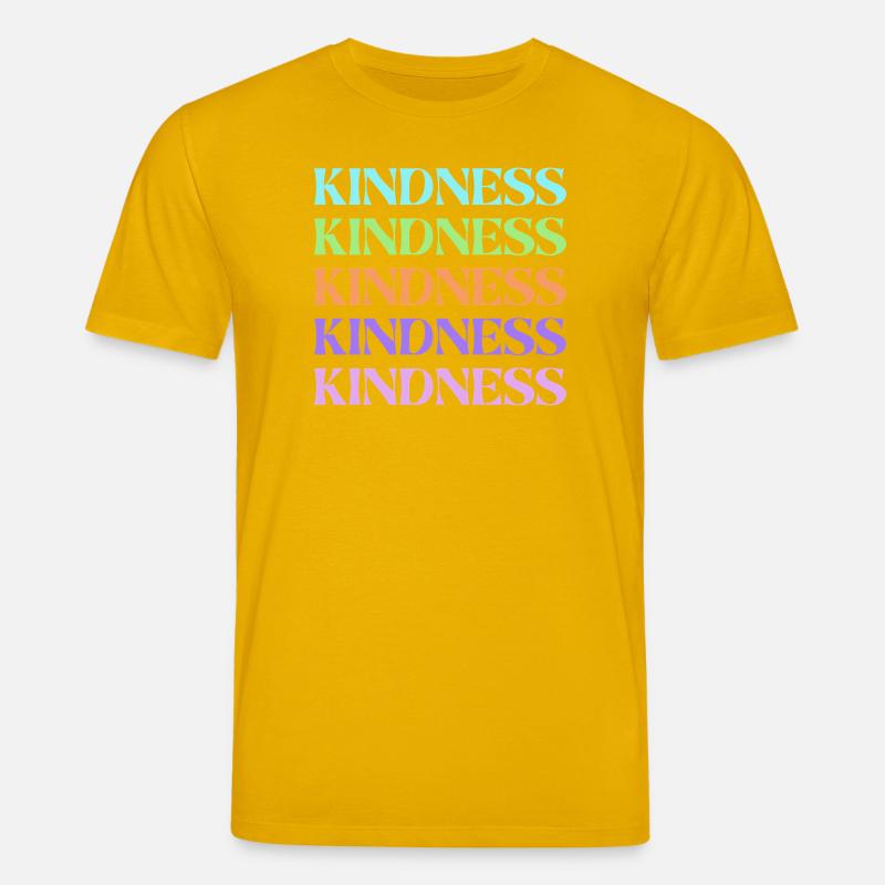 Freundlichkeit Regenbogen gestapelter Text - Stanley/Stella Unisex Bio-T-Shirt CREATOR  - Spektralgelb