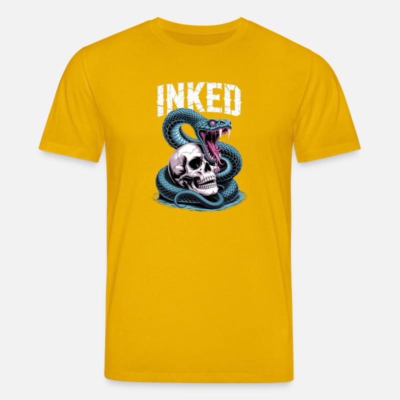 Inked Schädel und Schlange - Stanley/Stella Unisex Bio-T-Shirt CREATOR  - Spektralgelb