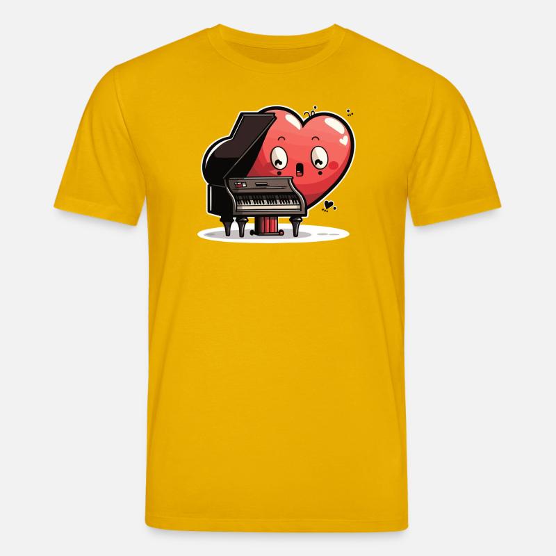 Herzklang am Pianoforte - Stanley/Stella Unisex Bio-T-Shirt CREATOR  - Spektralgelb