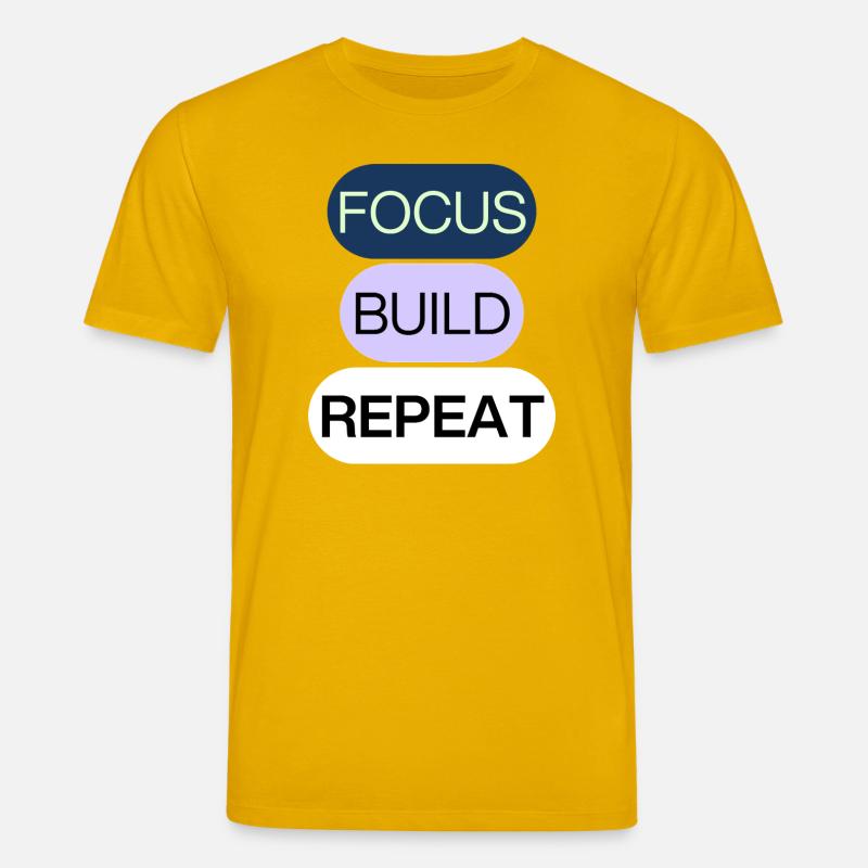 Focus, Build, Repeat – Creator Mindset - Stanley/Stella Unisex Bio-T-Shirt CREATOR - Spektralgelb