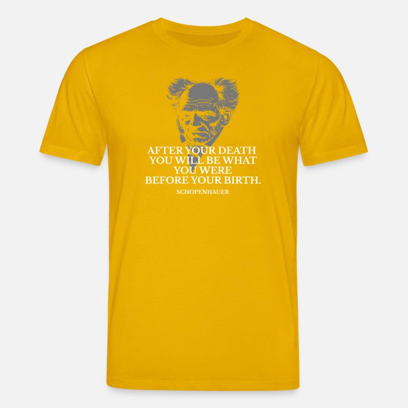 Schopenhauer Geburts- und Todeszitat - Stanley/Stella Unisex Bio-T-Shirt CREATOR - Spektralgelb