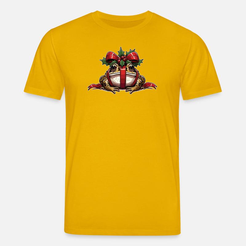 Mistle-Toad Funny Christmas Toad Frog - Stanley/Stella CREATOR Unisex Organic T-Shirt - spectra yellow