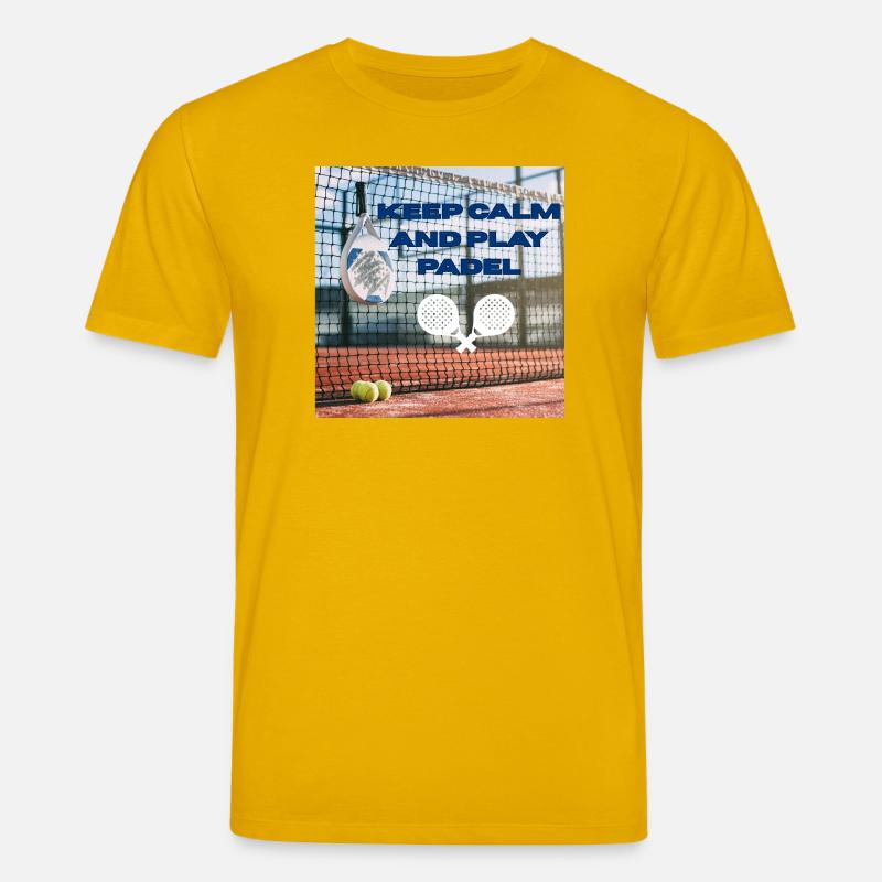 Keep calm and play padel - Stanley/Stella Unisex Bio-T-Shirt CREATOR  - Spektralgelb