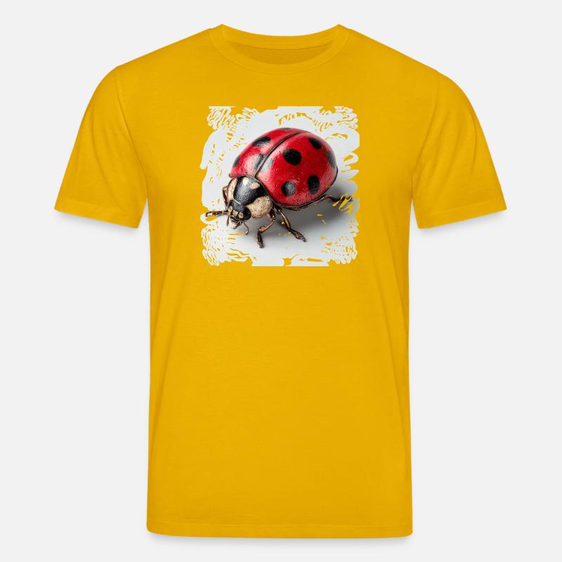 Marienkäfer schwarzRot - Stanley/Stella Unisex Bio-T-Shirt CREATOR - Spektralgelb