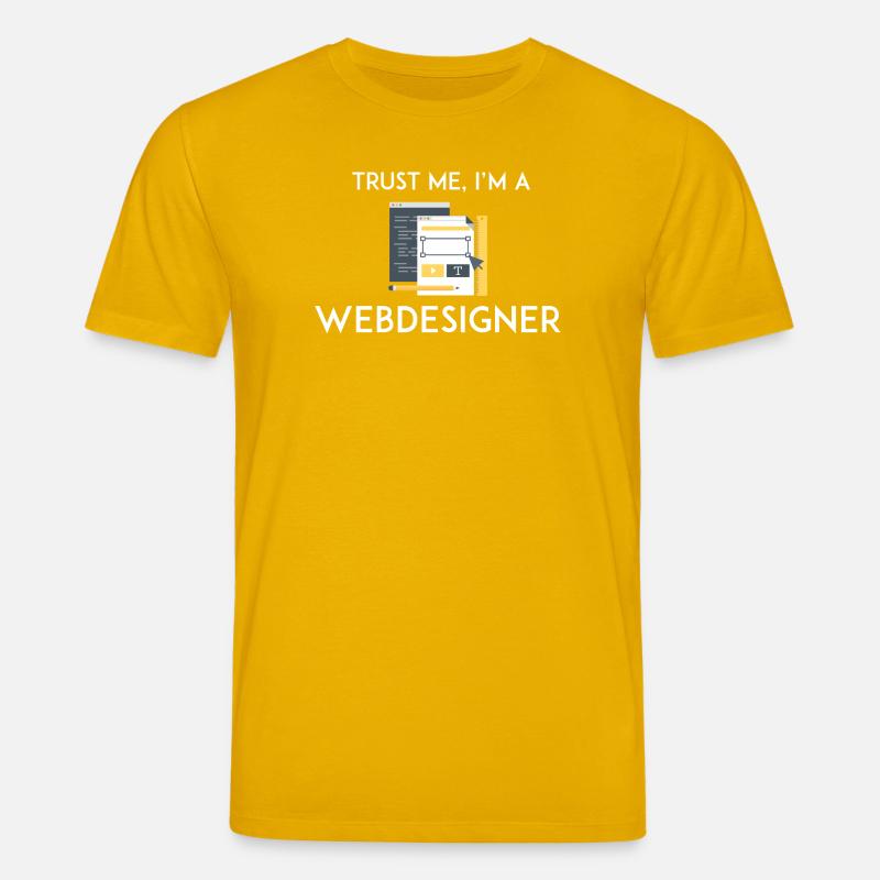 Vertrau mir, ich bin Webdesigner - Stanley/Stella Unisex Bio-T-Shirt CREATOR  - Spektralgelb